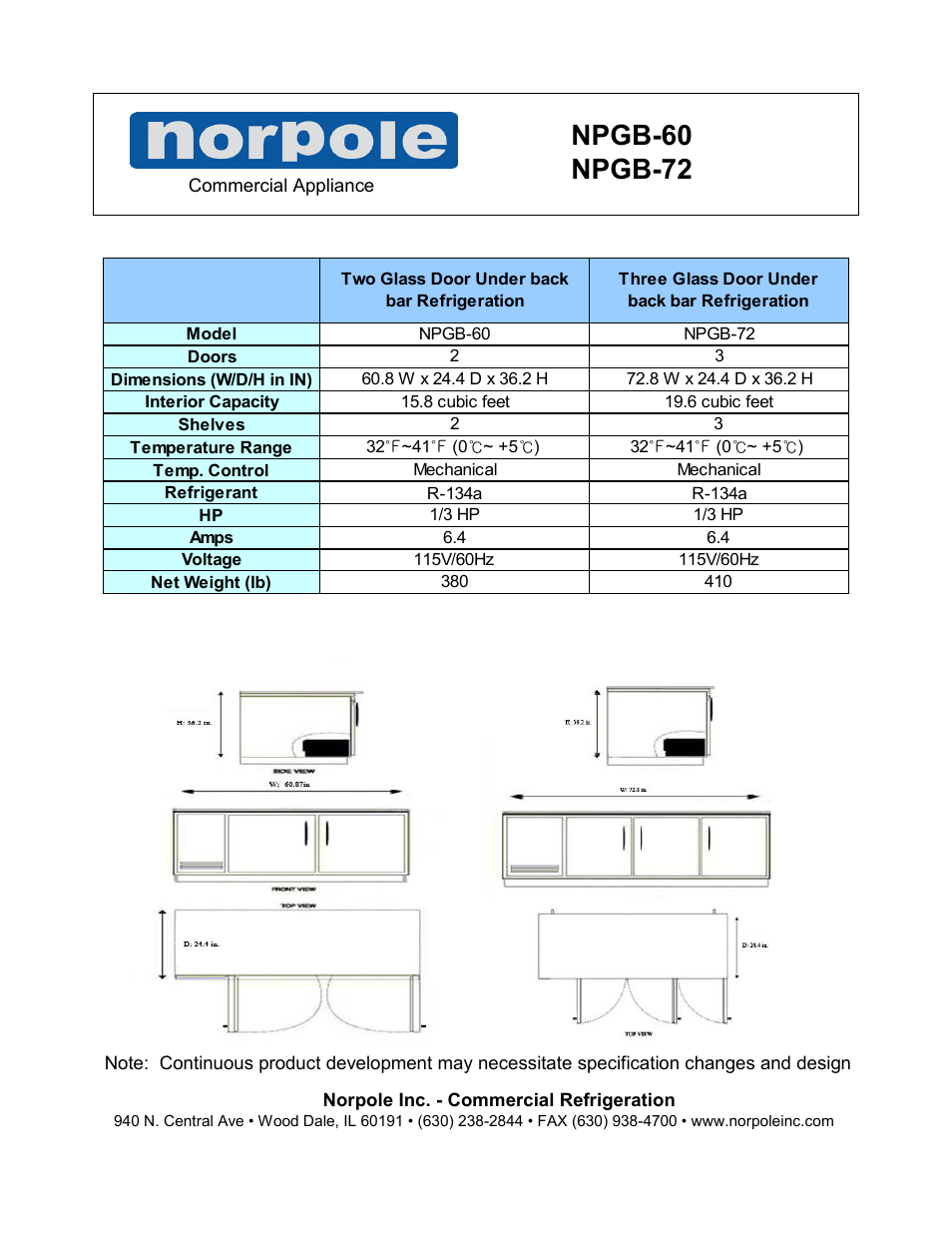 Npgb-60 npgb-72 | Norpole NPGB-60 User Manual | Page 2 / 2