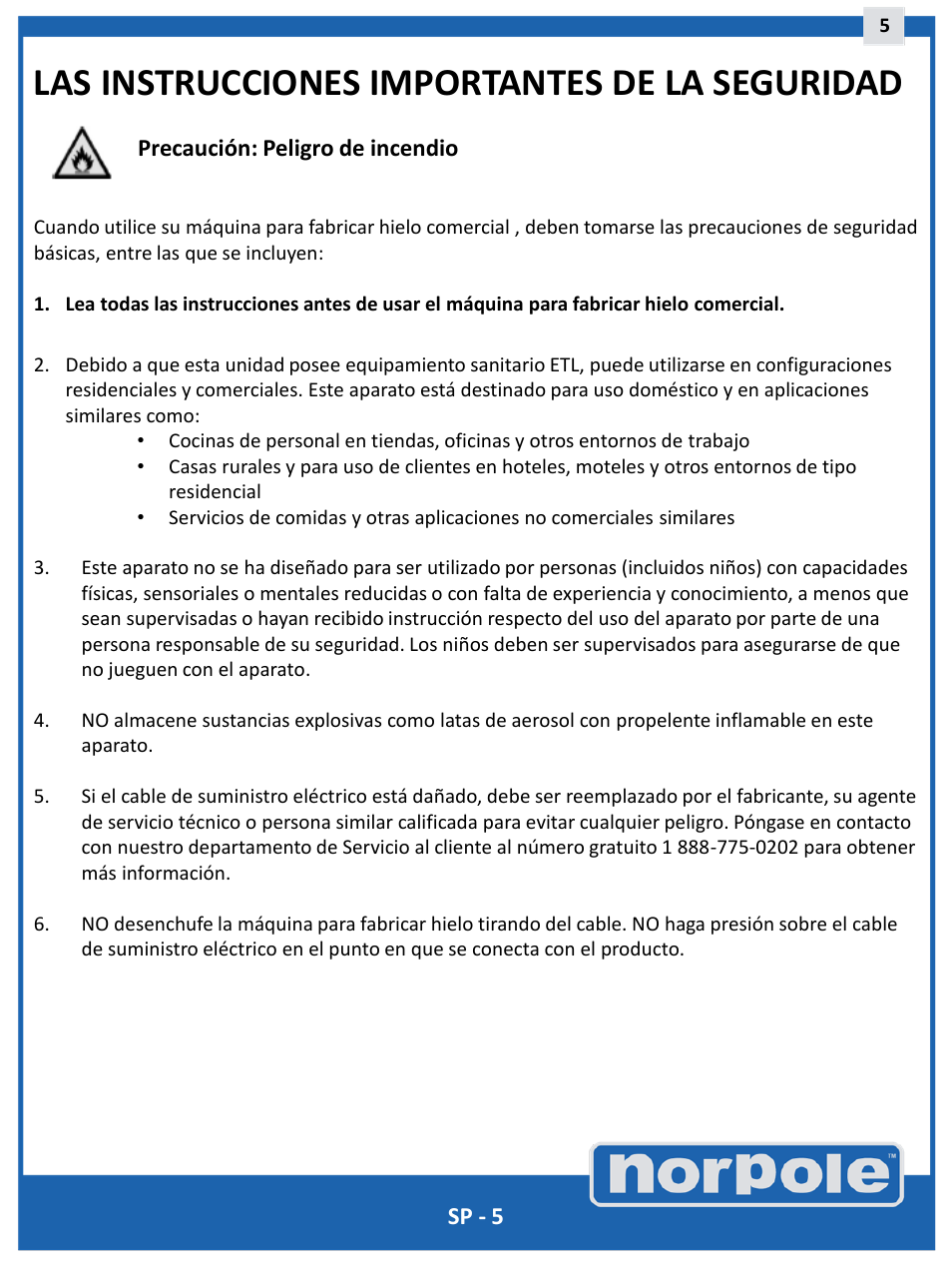 Las instrucciones importantes de la seguridad | Norpole EWCIM350S User Manual | Page 21 / 33