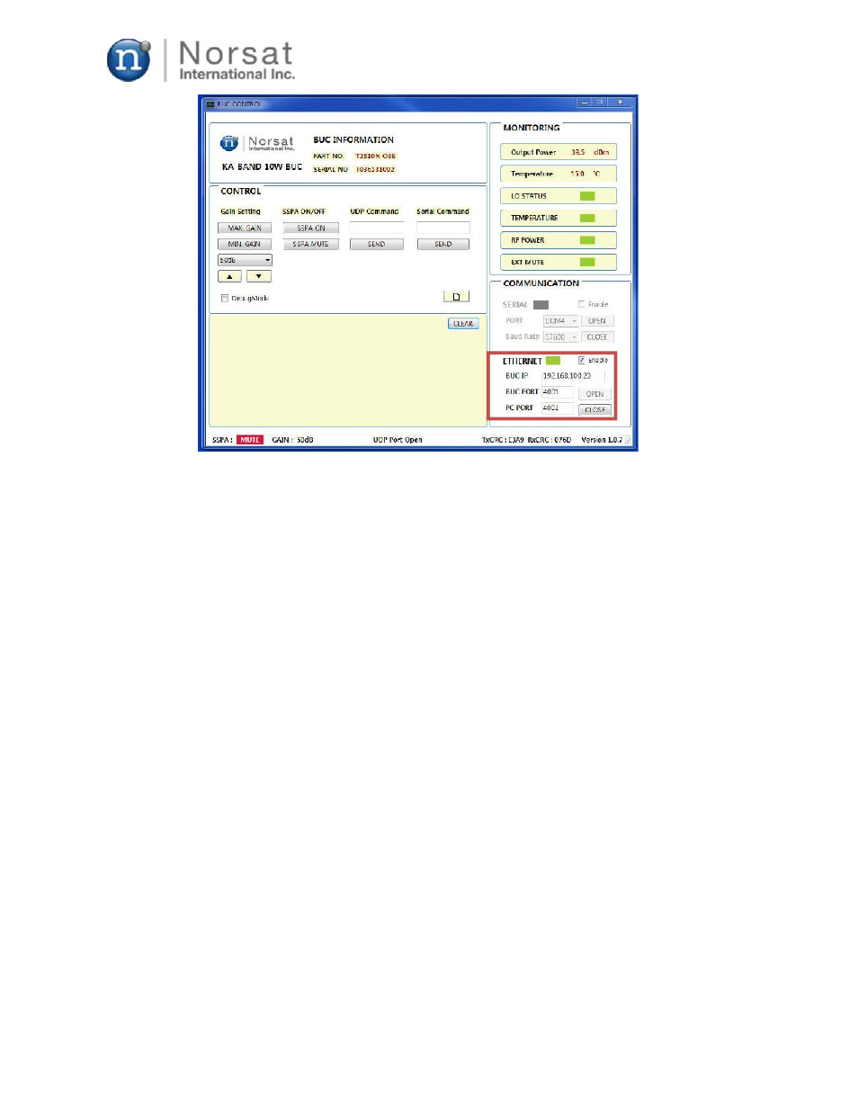 Norsat O3b 10W BUC User Manual | Page 22 / 26
