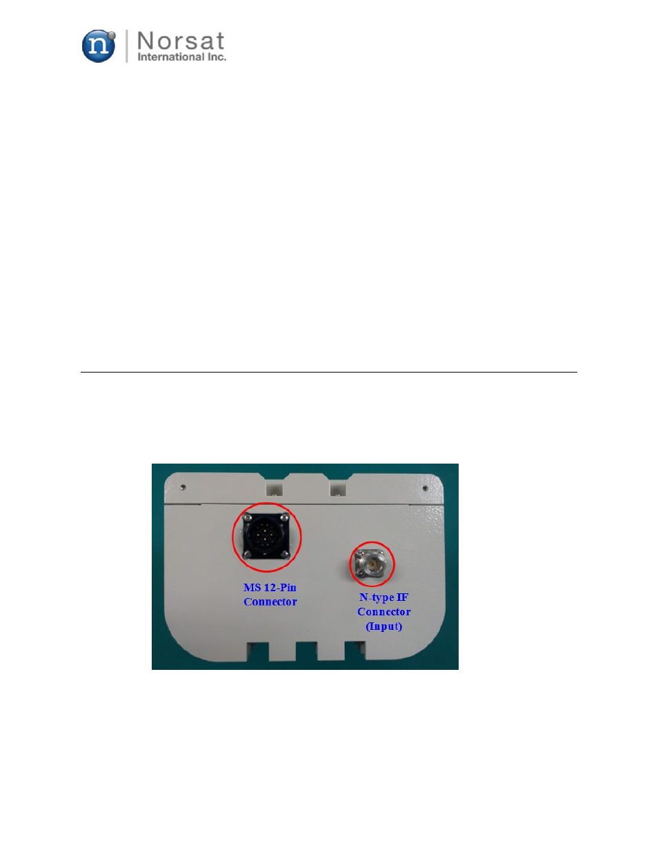 2 interfaces | Norsat O3b 10W BUC User Manual | Page 7 / 26