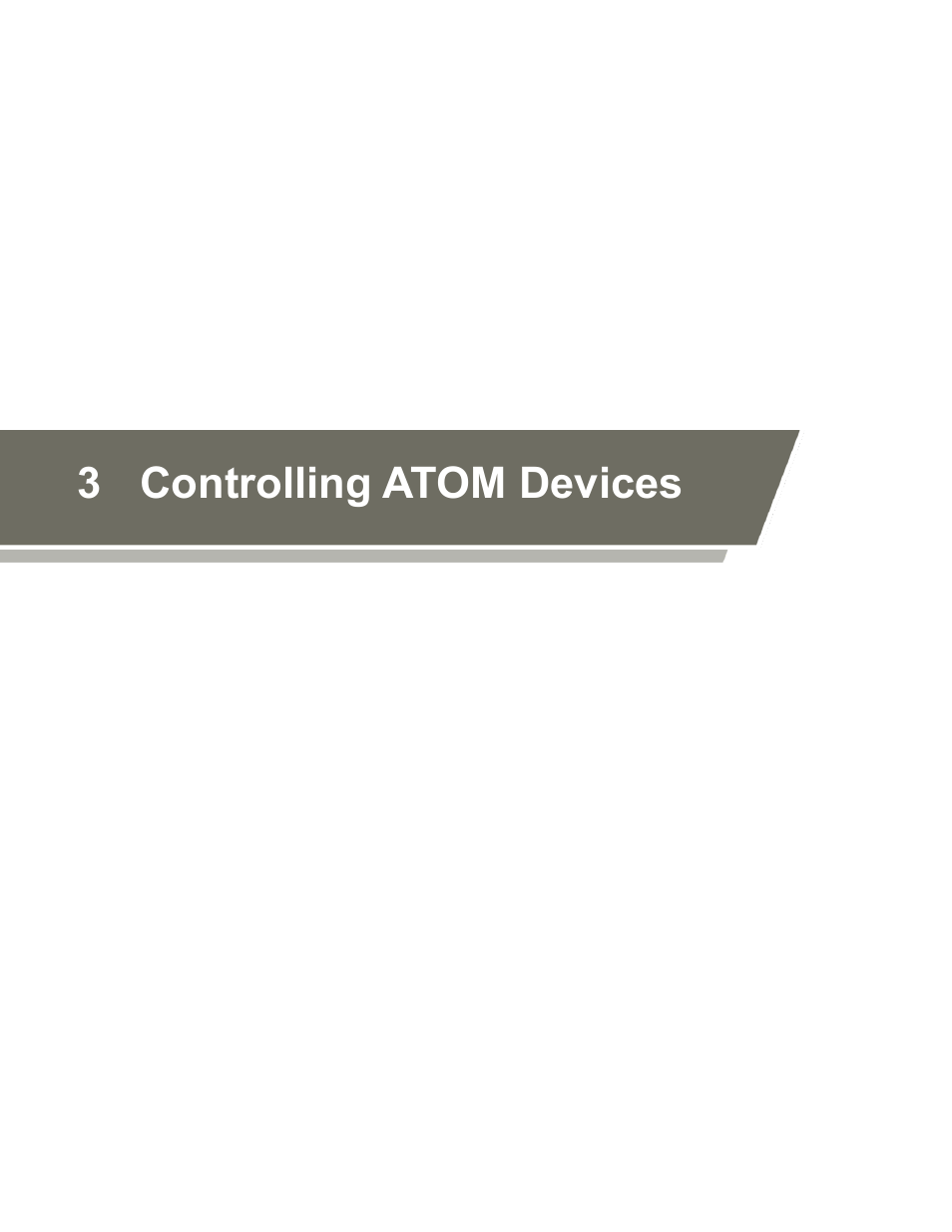 Controlling atom devices, 3 controlling atom devices | Norsat ATOMControl User Manual | Page 16 / 30