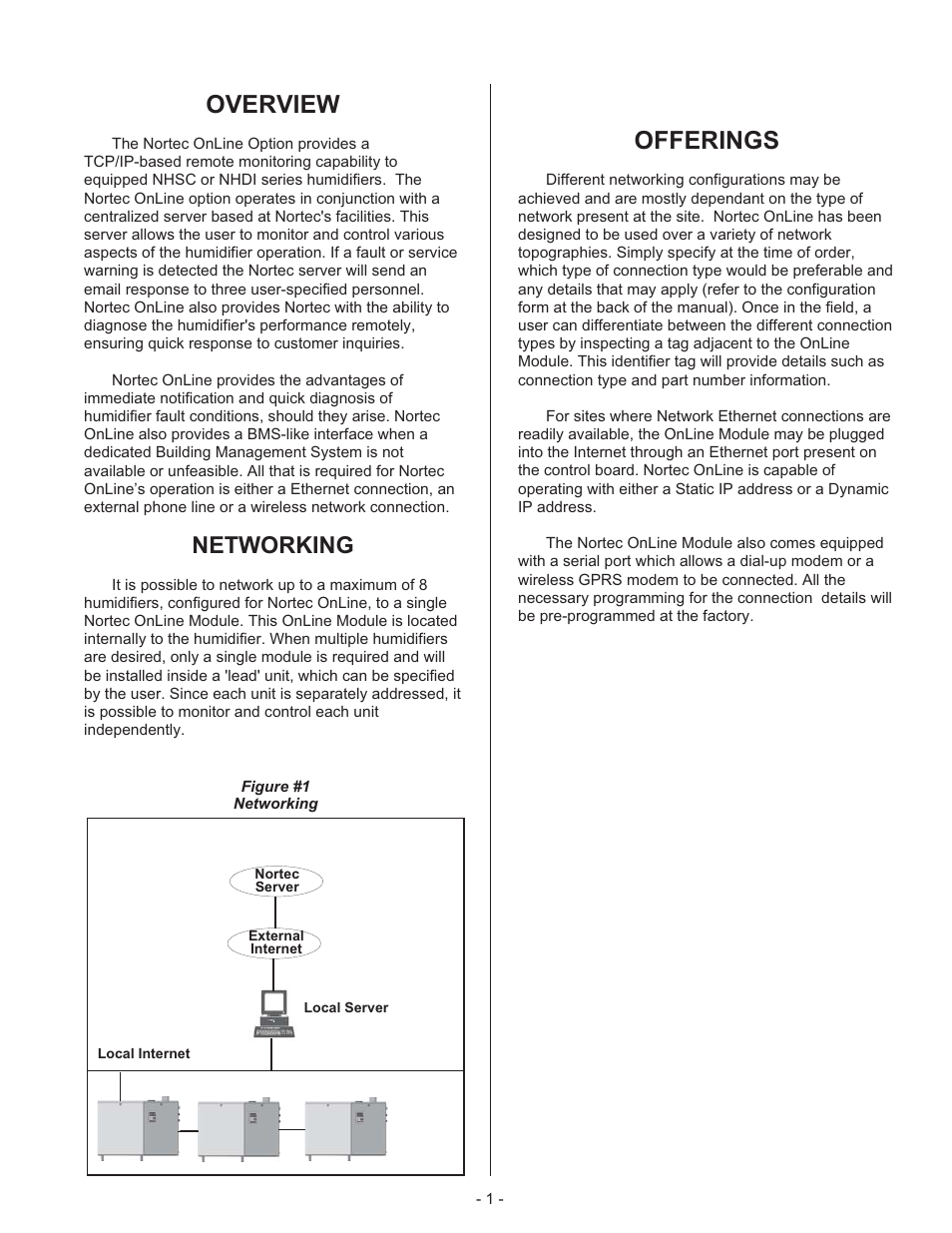 Over view 1, Net working 1, Overview | Networking, Offerings | Nortec NHSC Nortec OnLine User Manual | Page 3 / 16