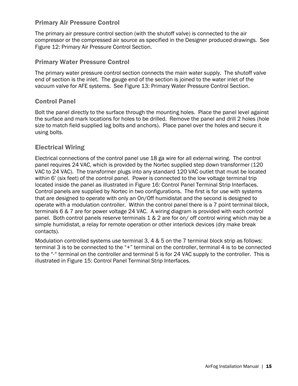 Nortec AIRFOG Series User Manual | Page 19 / 48