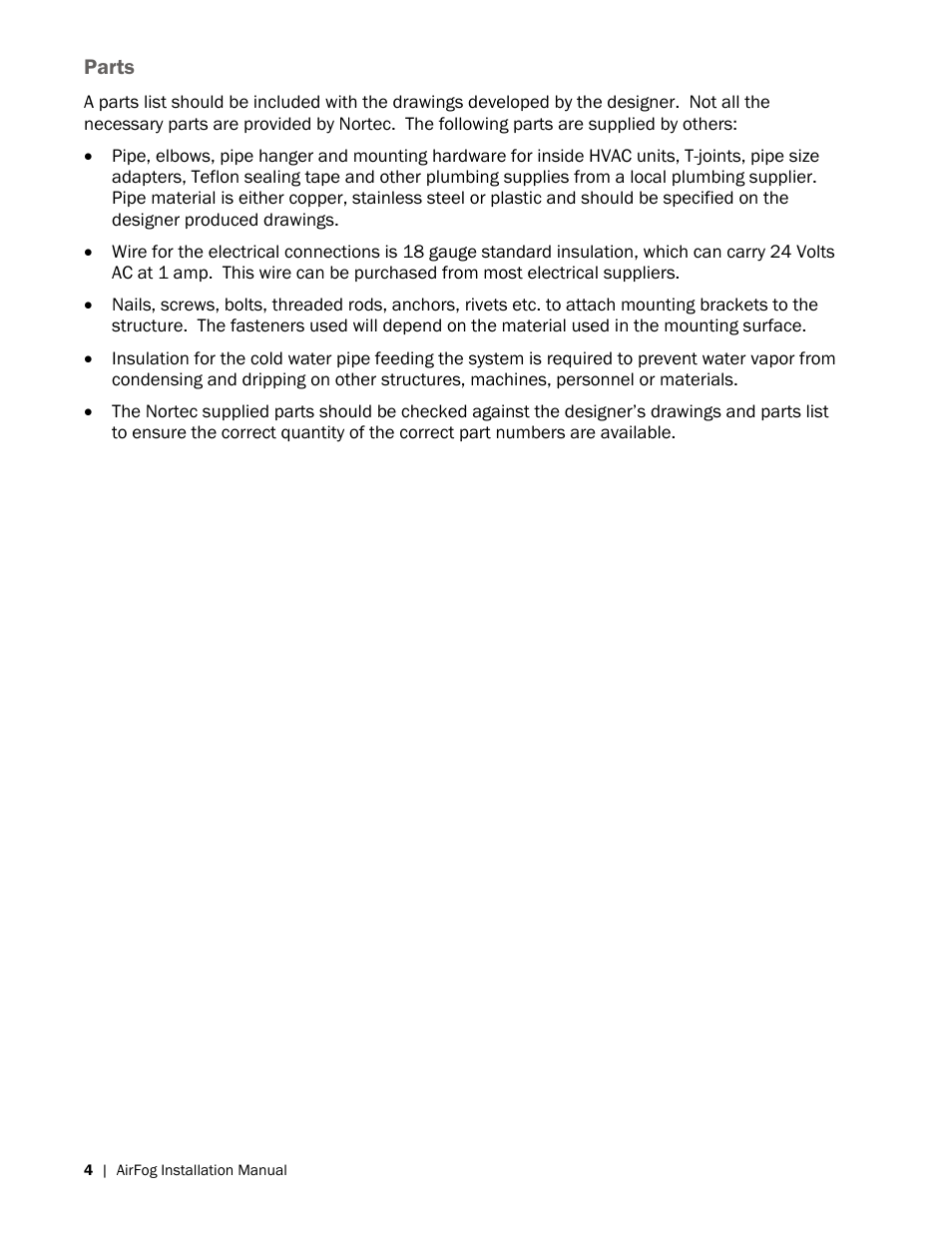 Nortec AIRFOG Series User Manual | Page 8 / 48