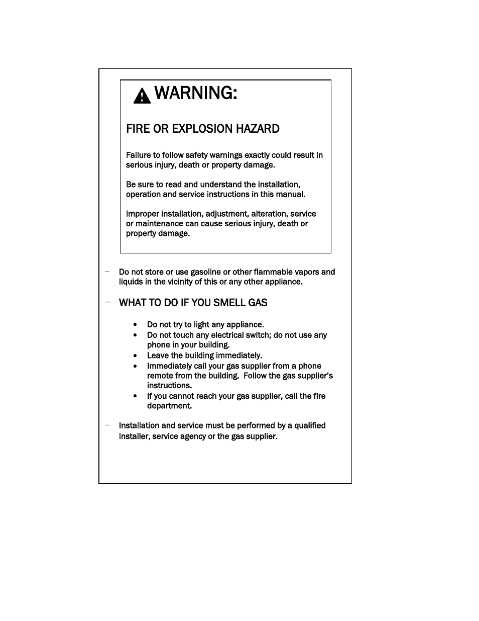 Warning, Fire or explosion hazard | Nortec GS Series User Manual | Page 2 / 98