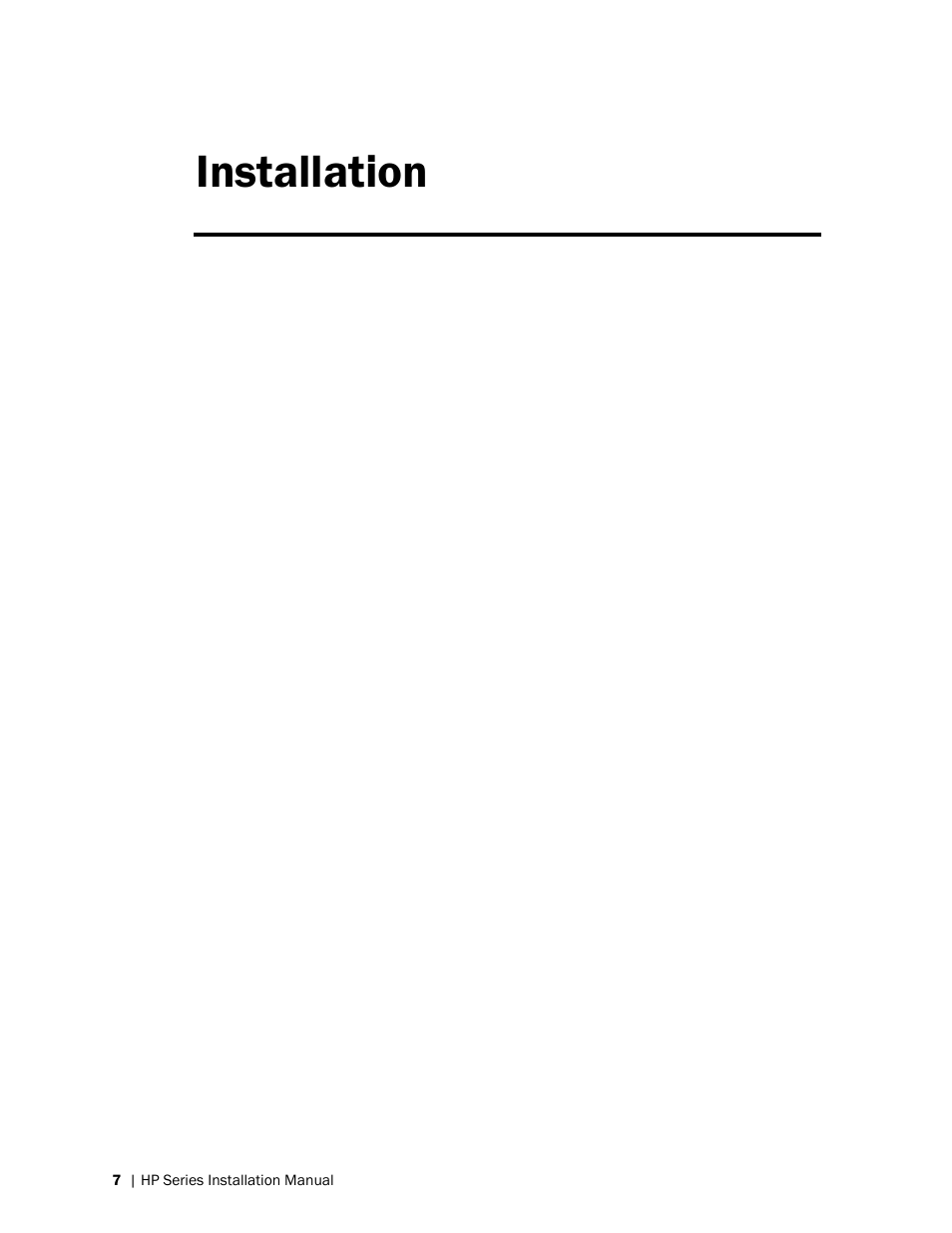 Installation | Nortec HP Series User Manual | Page 10 / 76