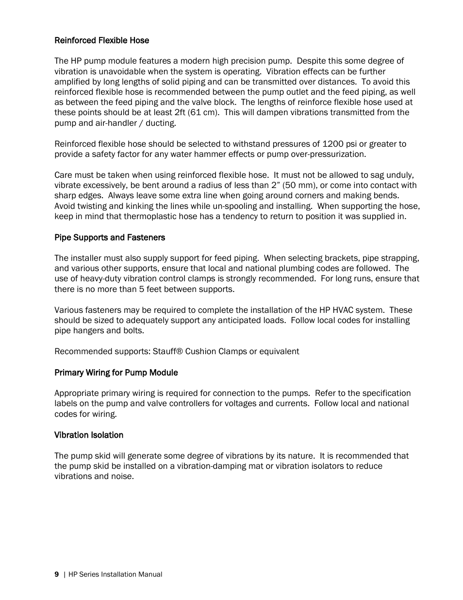 Nortec HP Series User Manual | Page 12 / 76