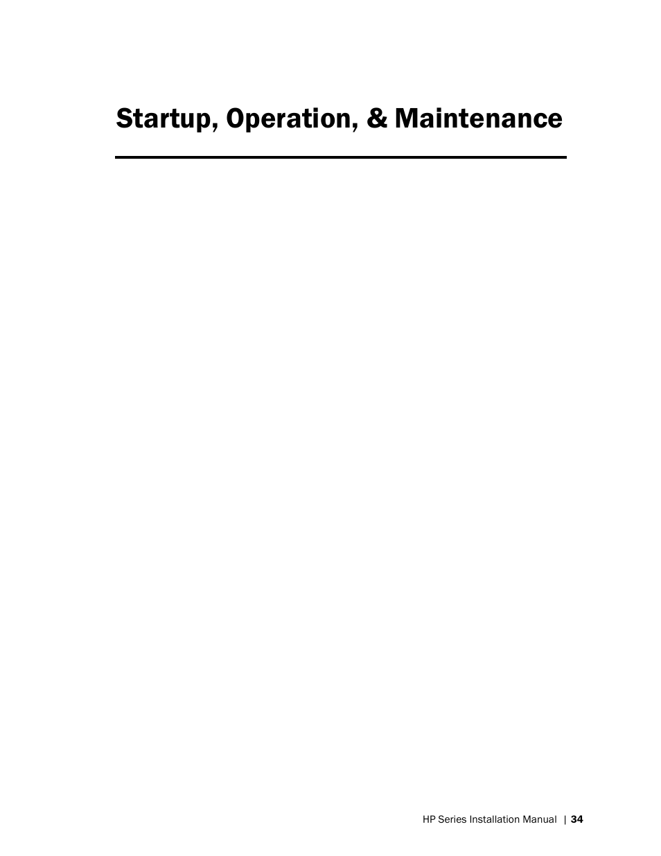 Startup, operation, & maintenance | Nortec HP Series User Manual | Page 37 / 76