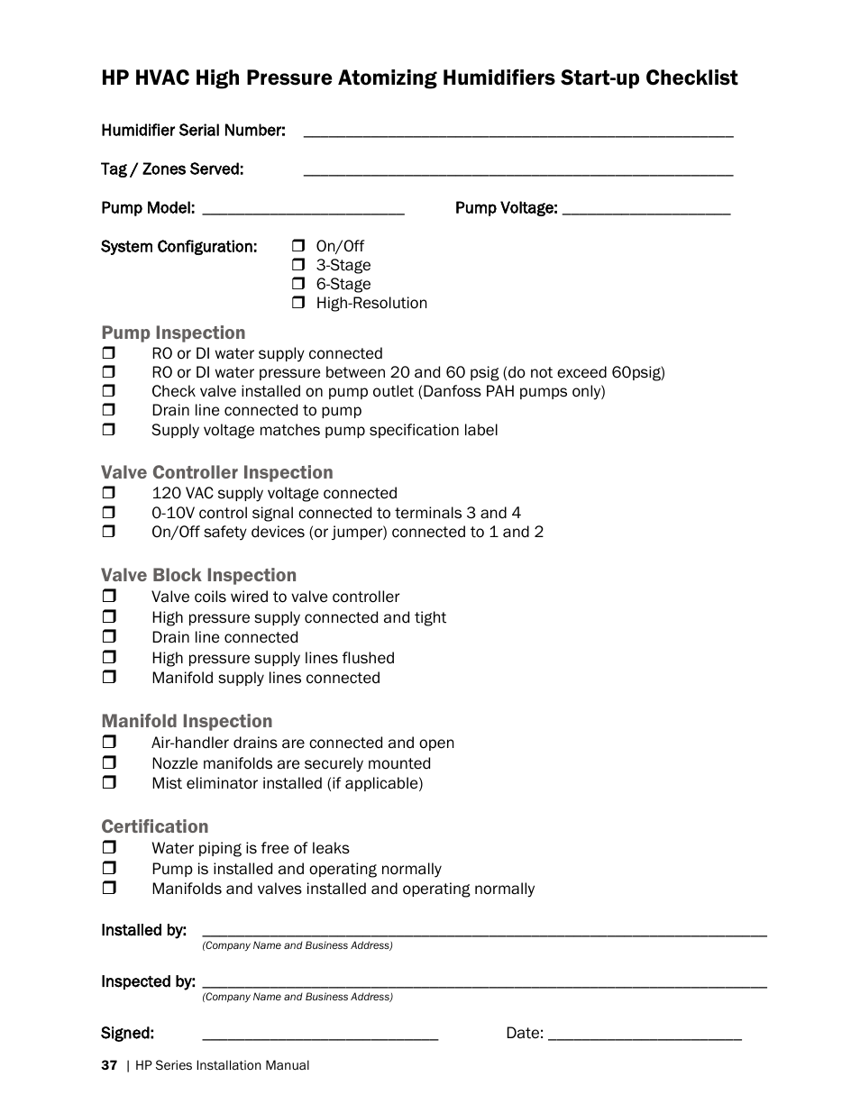 Nortec HP Series User Manual | Page 40 / 76