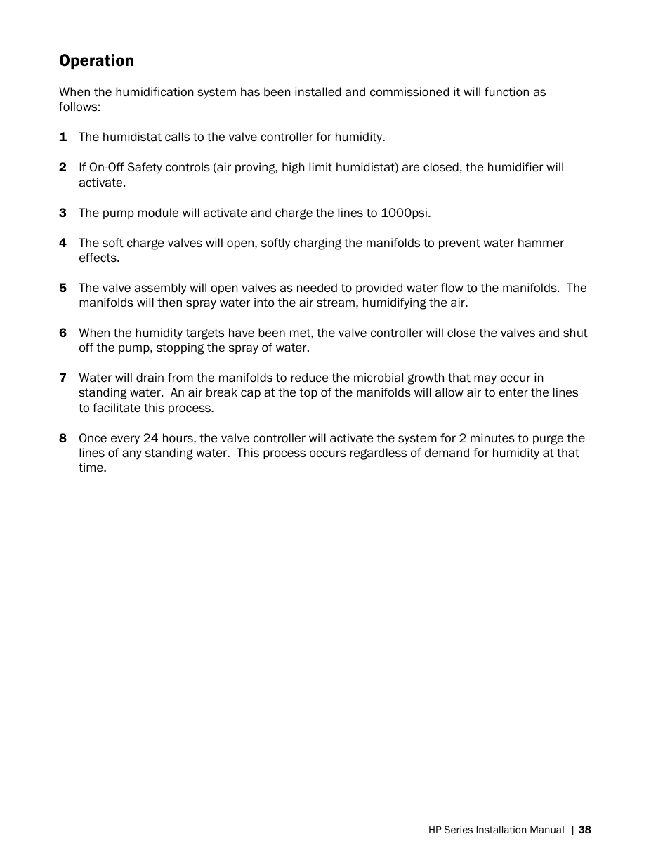 Operation | Nortec HP Series User Manual | Page 41 / 76
