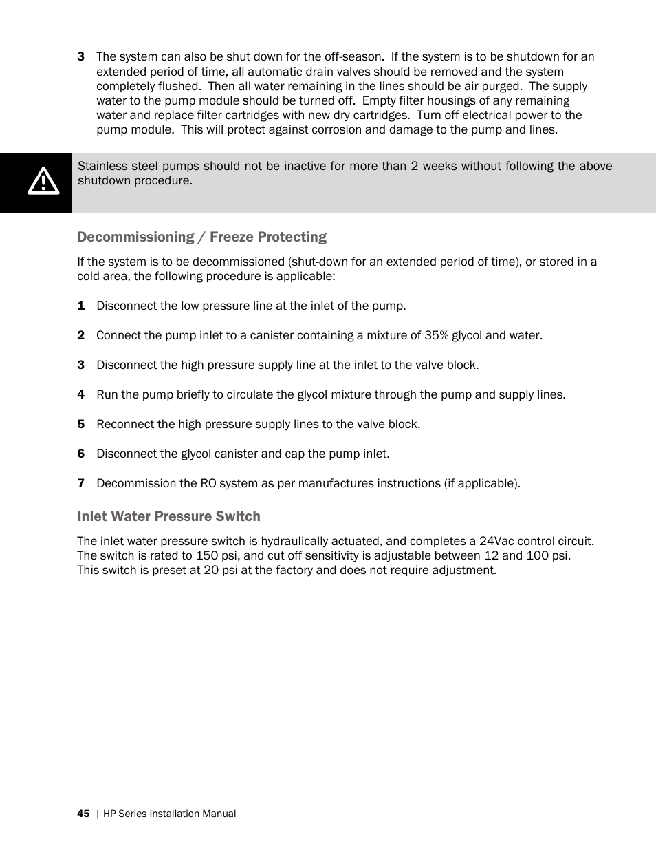 Nortec HP Series User Manual | Page 48 / 76