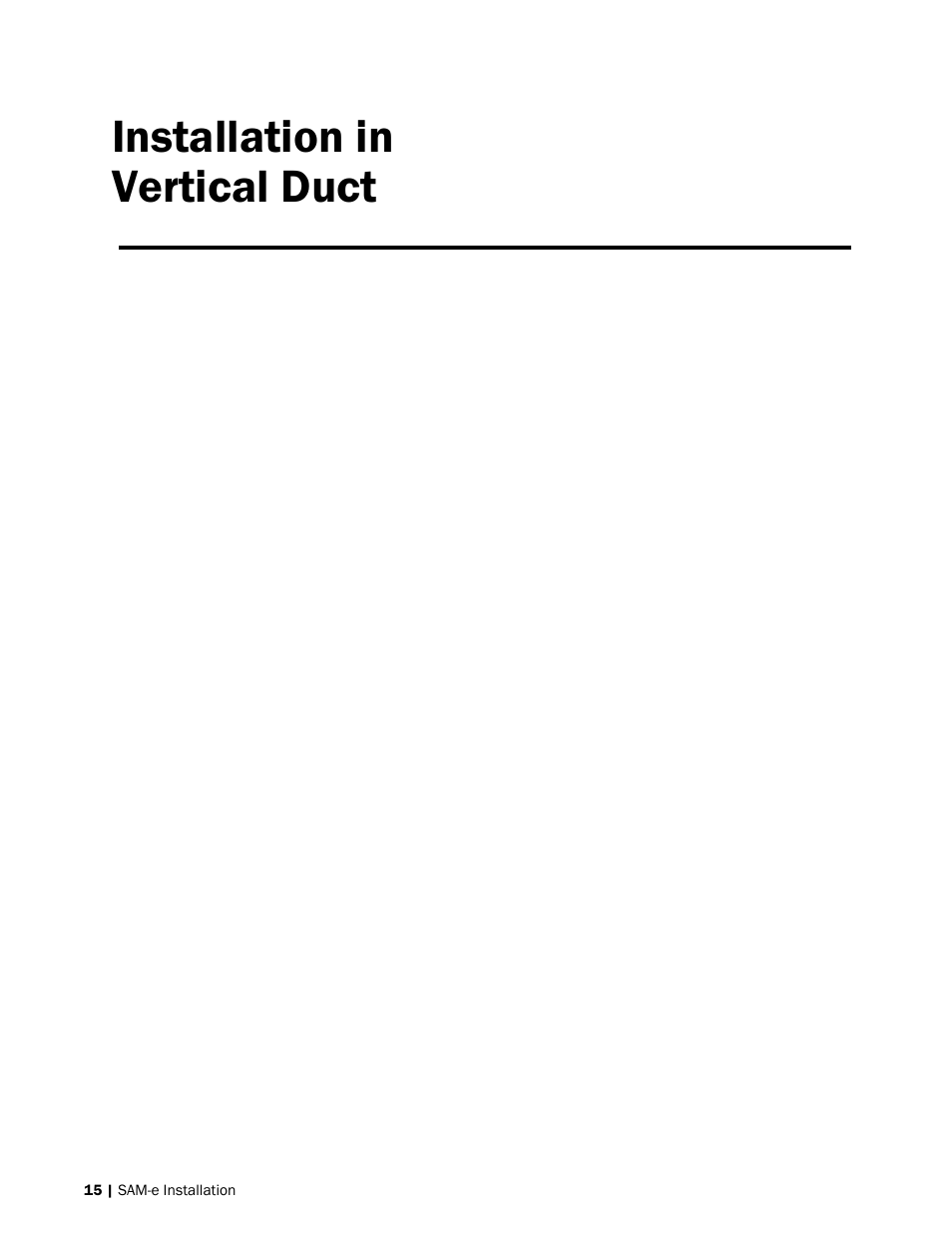 Installation in vertical duct | Nortec SAM-e User Manual | Page 18 / 62