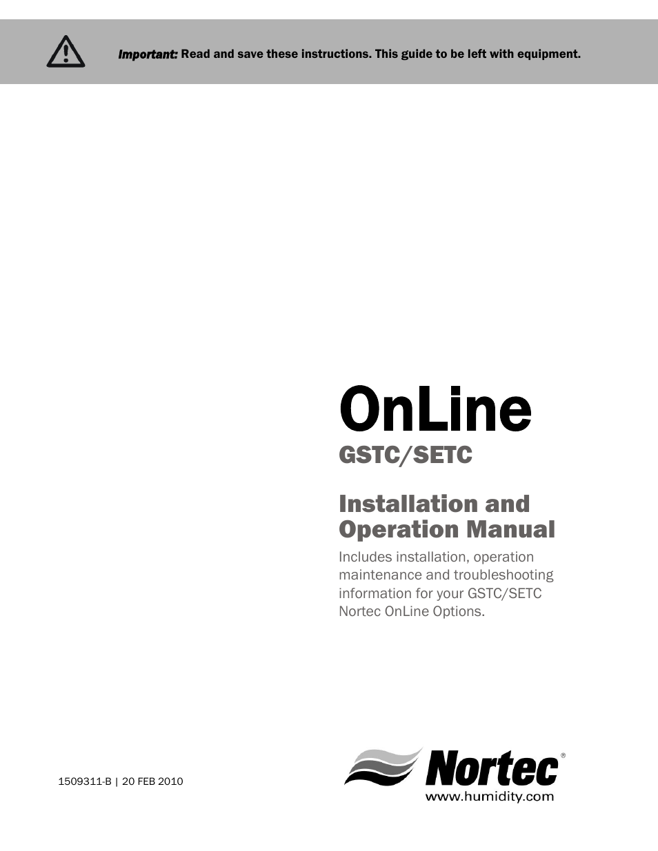 Nortec OnLine GSTC User Manual | 24 pages
