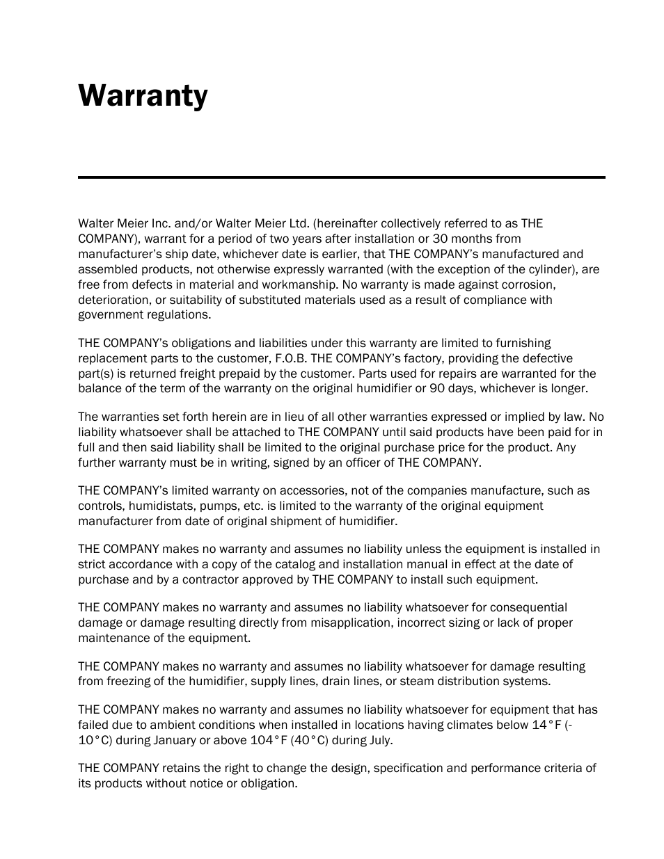 Warranty | Nortec OnLine GSTC User Manual | Page 23 / 24