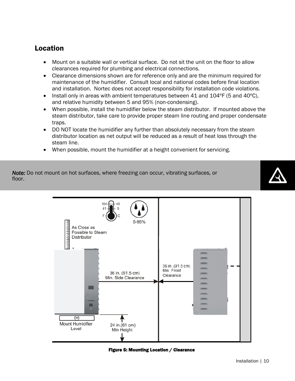 Location | Nortec NH Series User Manual | Page 13 / 70