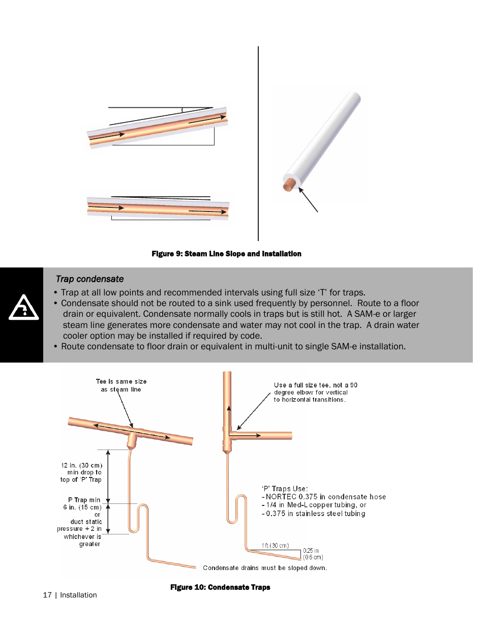 Use appropriate slope insulate pipe | Nortec NH Series User Manual | Page 20 / 70