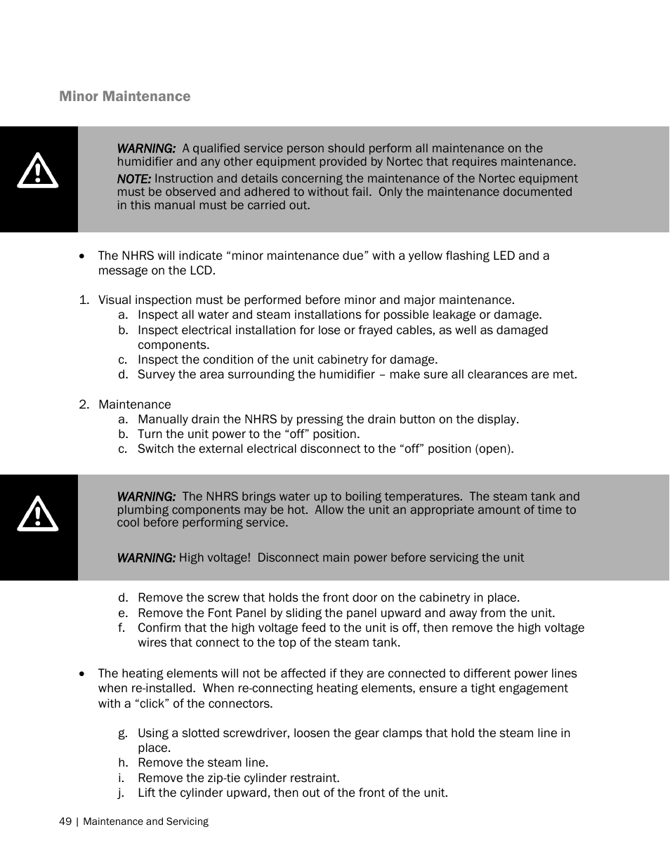 Nortec NH Series User Manual | Page 52 / 70