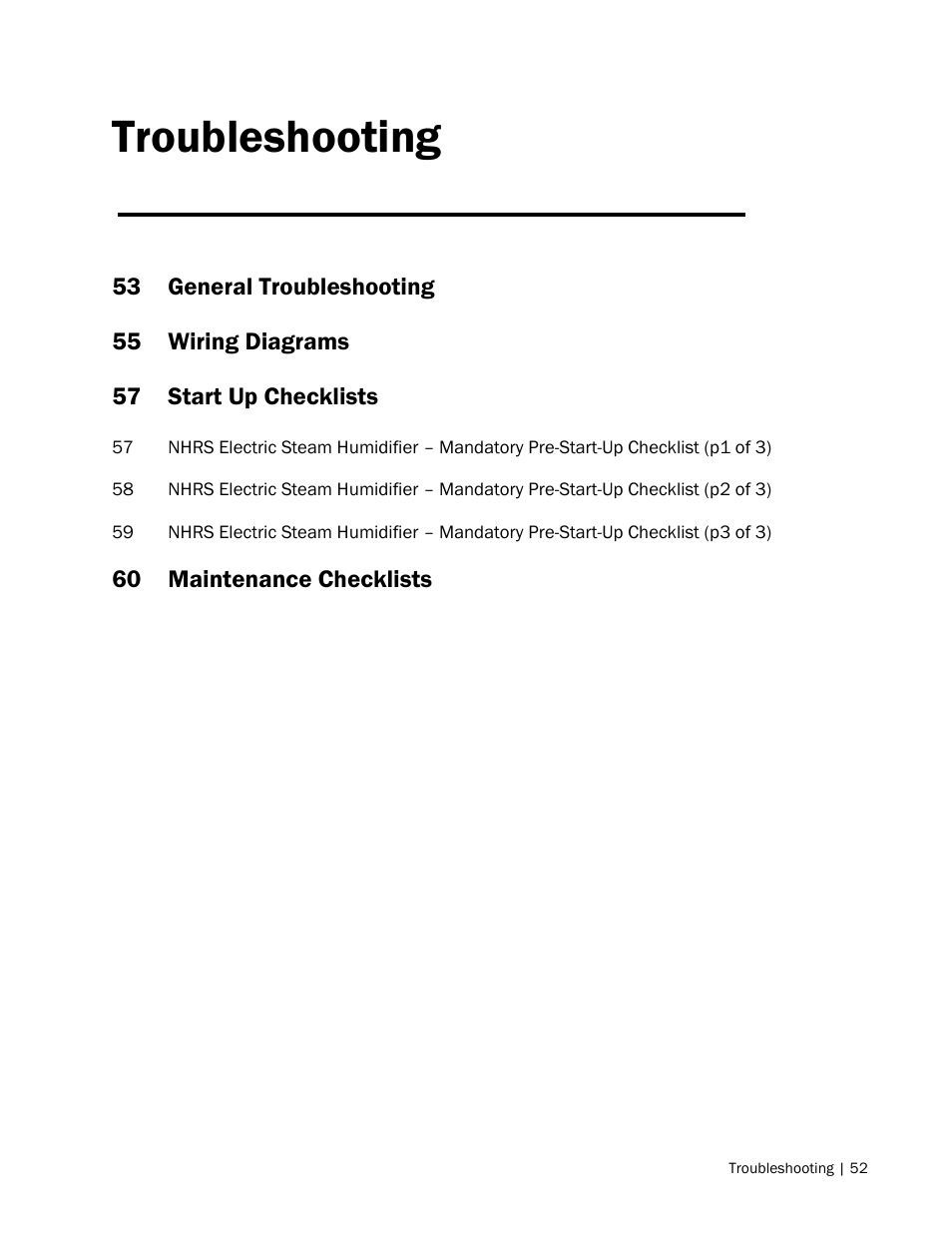 Troubleshooting | Nortec NH Series User Manual | Page 55 / 70