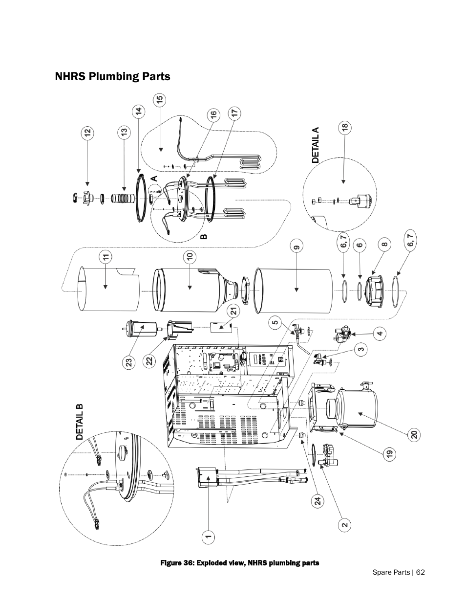 Nhrs plumbing parts | Nortec NH Series User Manual | Page 65 / 70