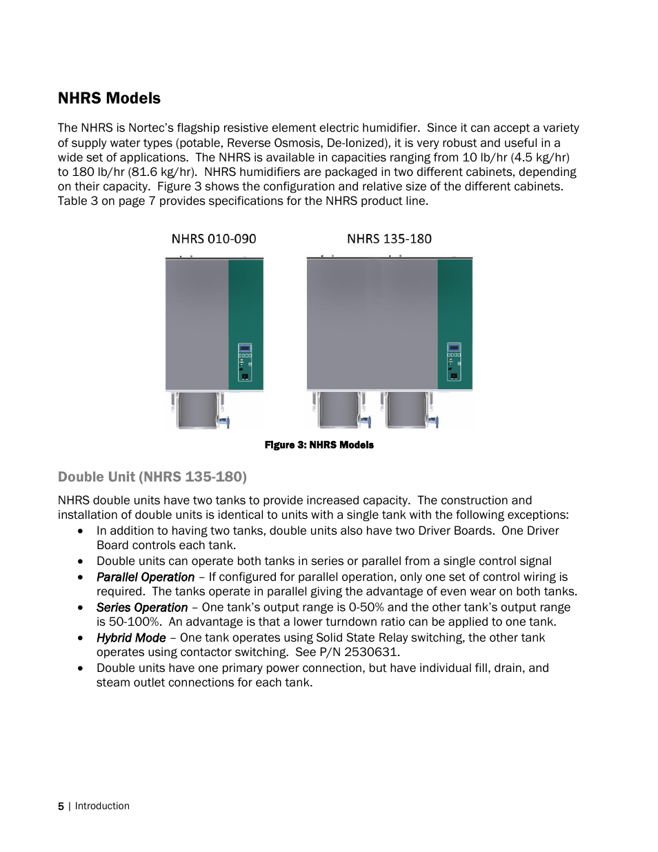 Nhrs models | Nortec NH Series User Manual | Page 8 / 70