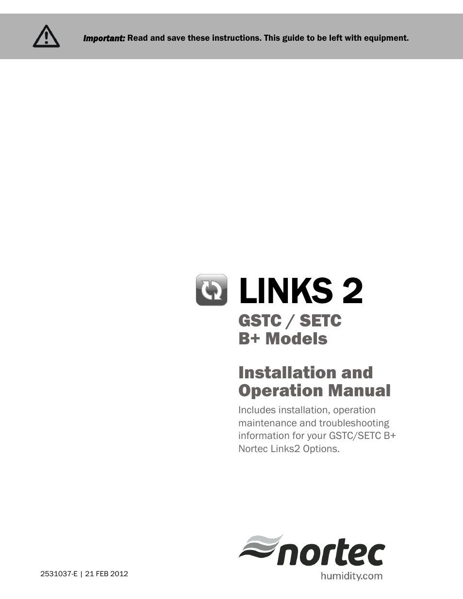 Nortec LINKS 2 GSTC User Manual | 50 pages