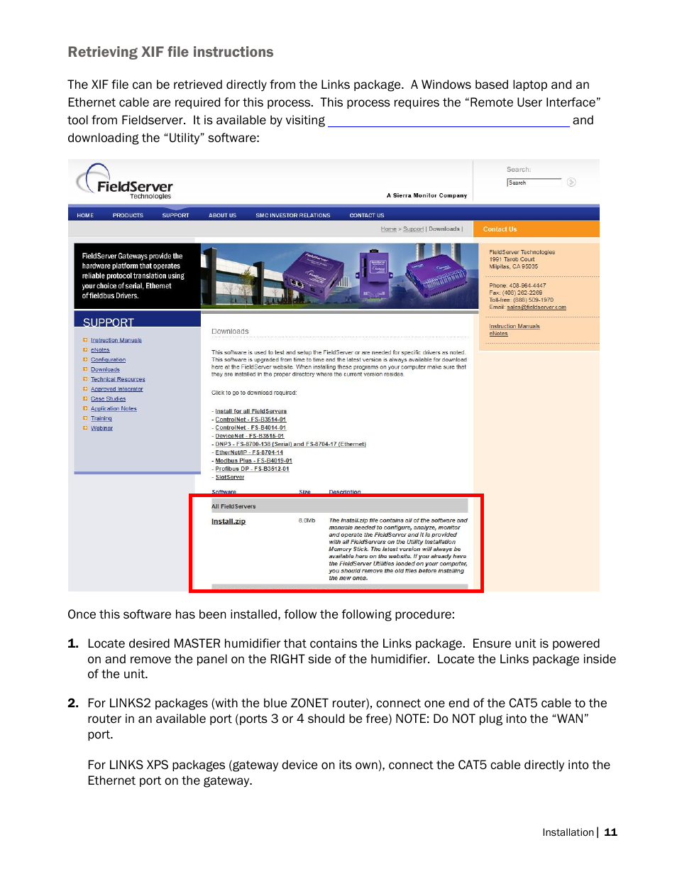 Retrieving xif file instructions | Nortec LINKS 2 GSTC User Manual | Page 15 / 50