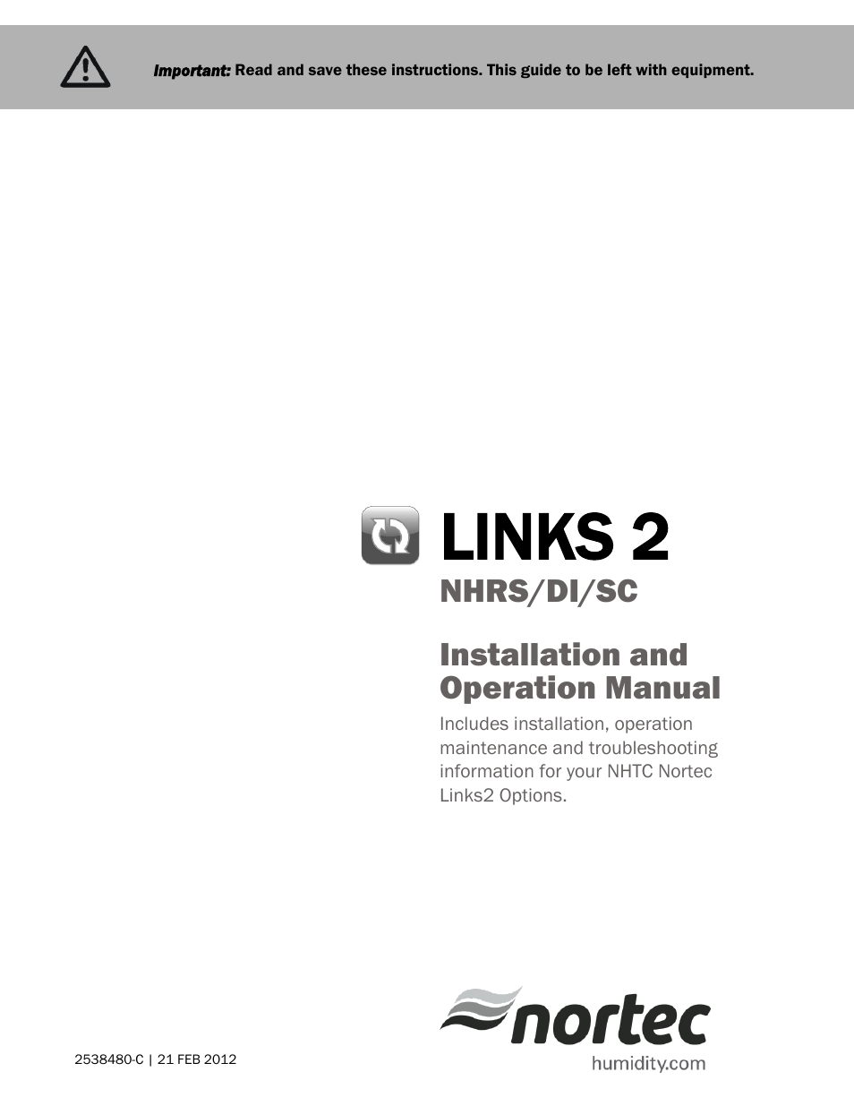 Nortec LINKS 2 NHRS User Manual | 44 pages