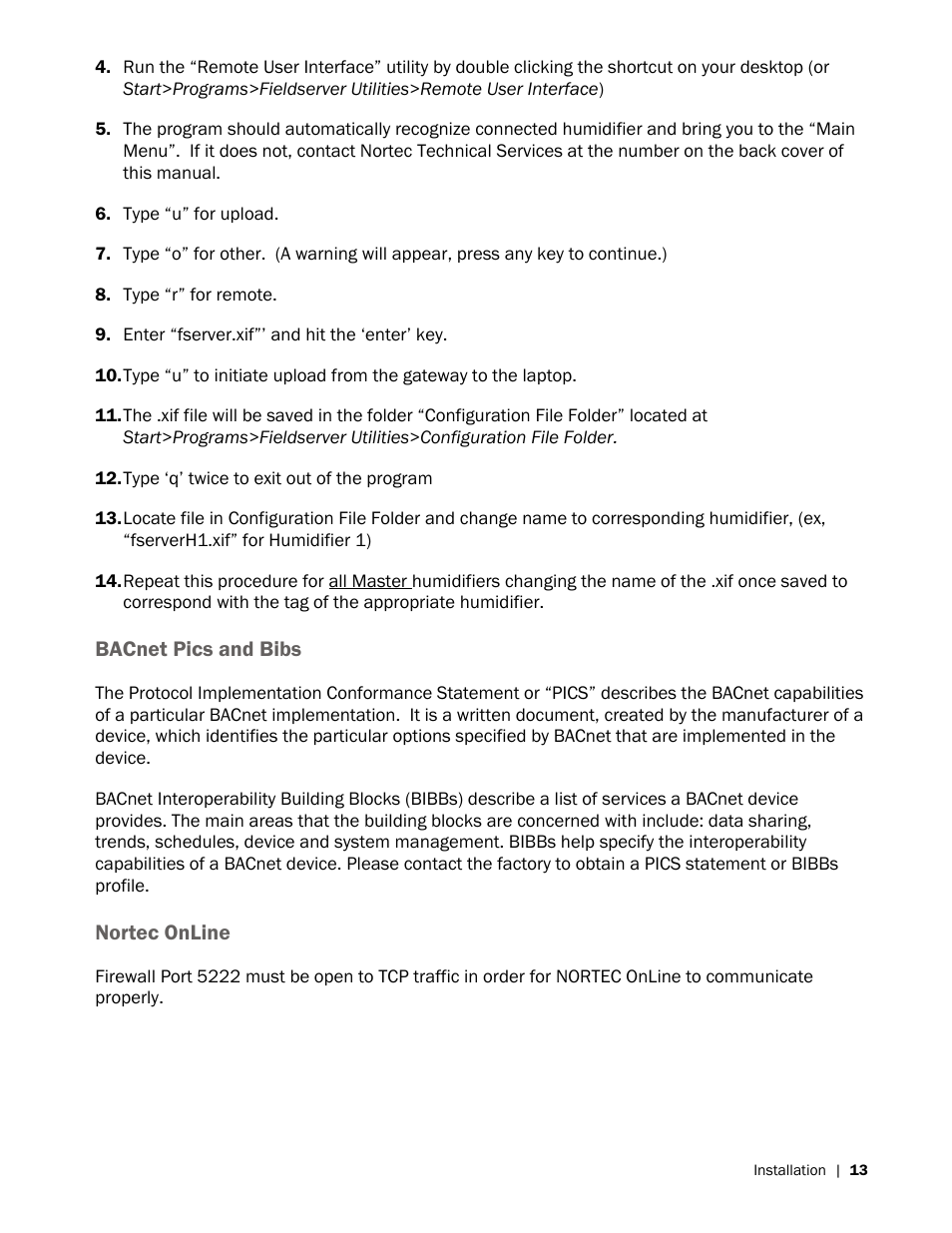 Nortec LINKS 2 NHRS User Manual | Page 17 / 44