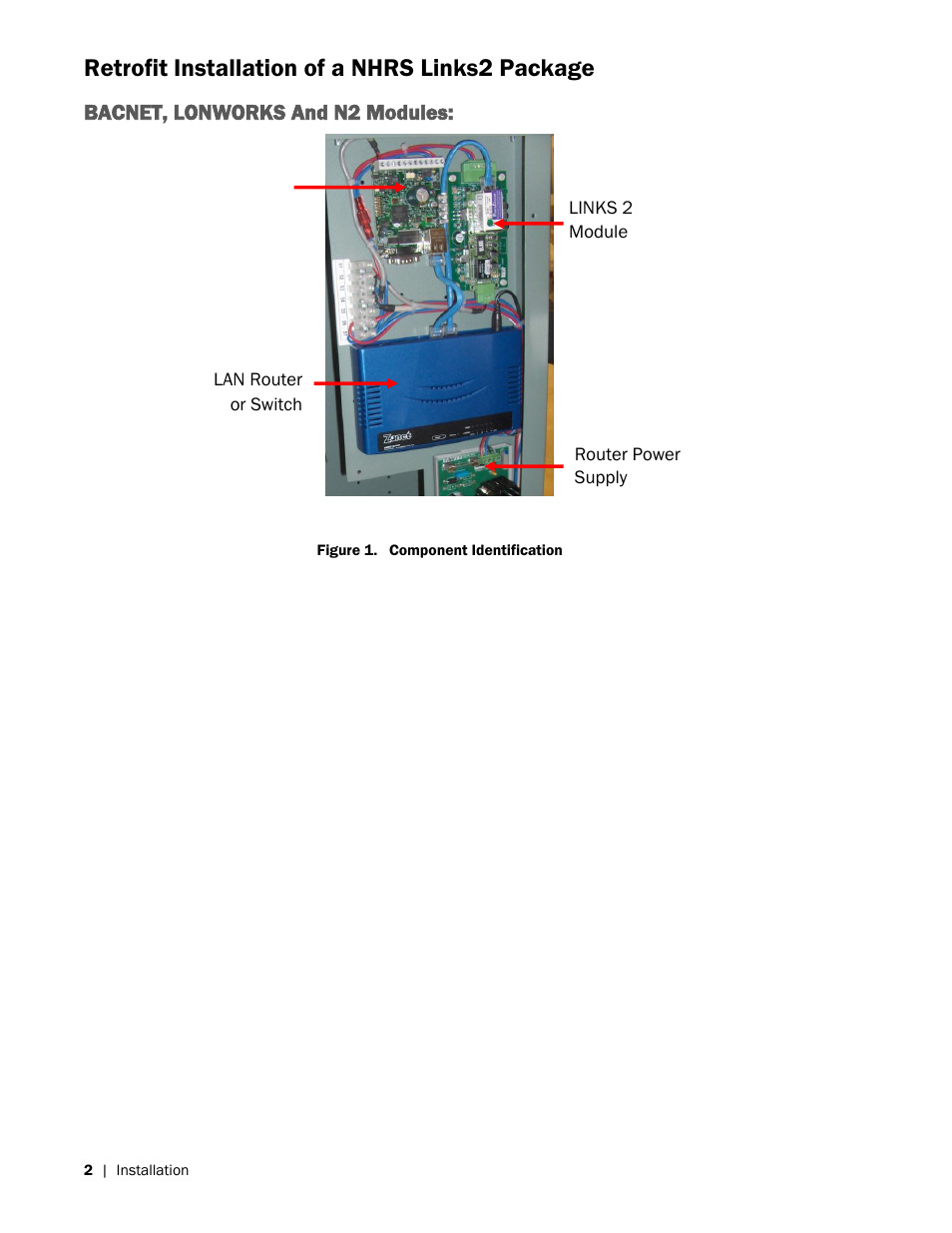 Retrofit installation of a nhrs links2 package | Nortec LINKS 2 NHRS User Manual | Page 6 / 44