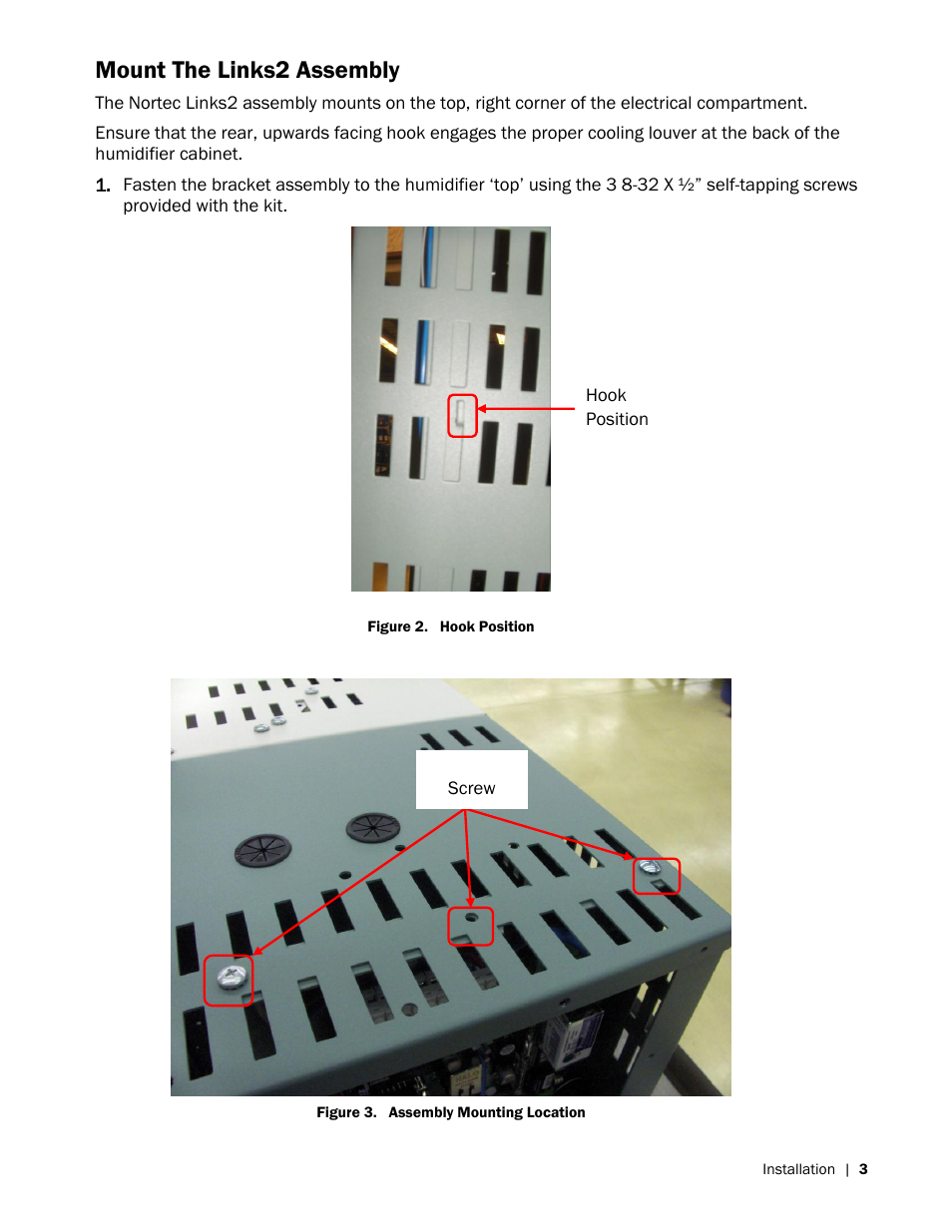 Mount the links2 assembly | Nortec LINKS 2 NHRS User Manual | Page 7 / 44