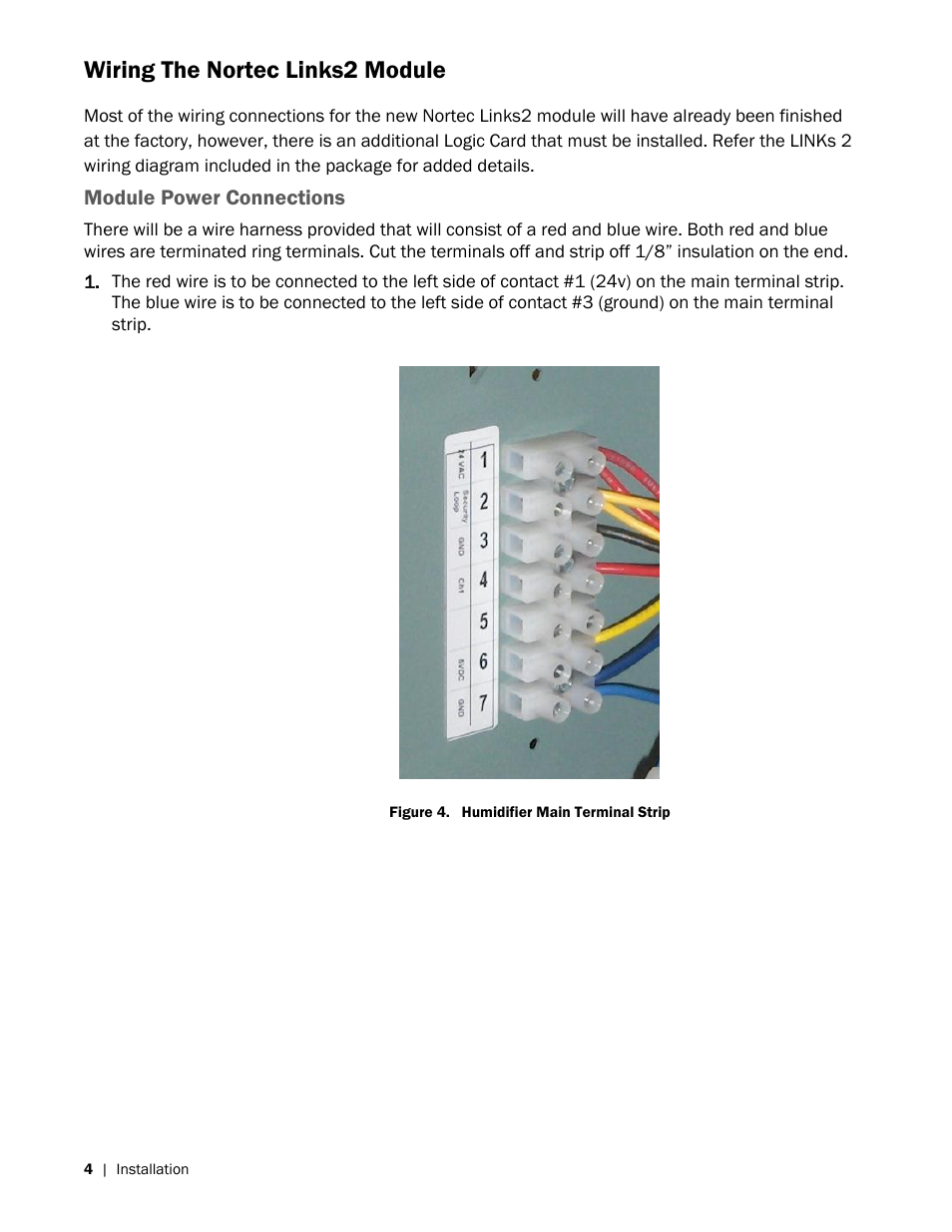 Wiring the nortec links2 module | Nortec LINKS 2 NHRS User Manual | Page 8 / 44