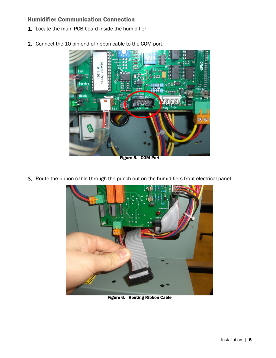 Humidifier communication connection | Nortec LINKS 2 NHRS User Manual | Page 9 / 44