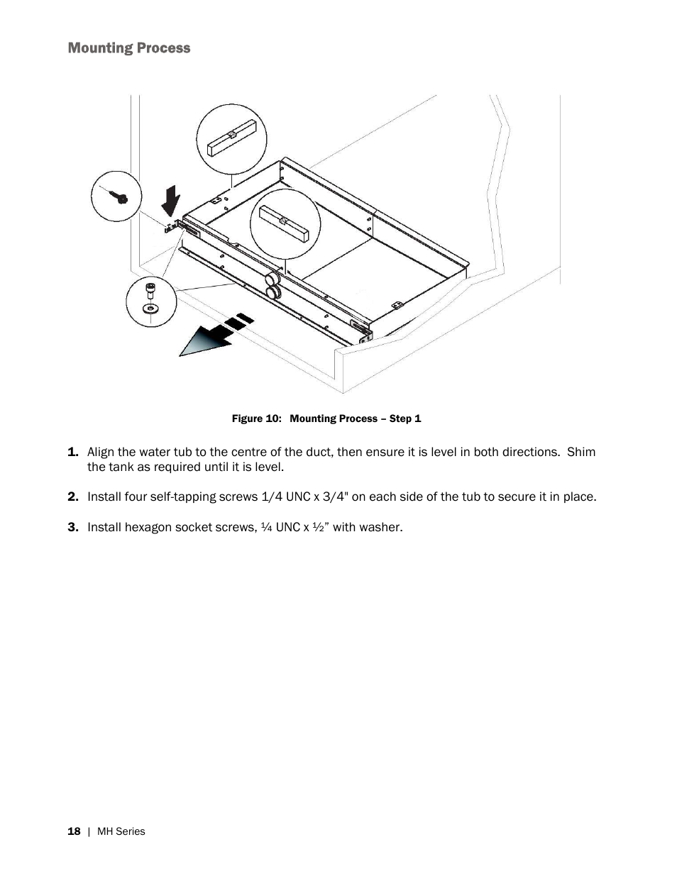 Mounting process | Nortec MH Series User Manual | Page 22 / 58