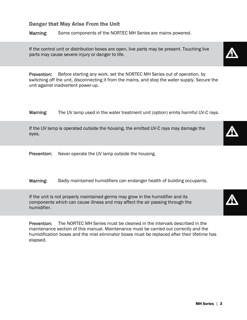 Nortec MH Series User Manual | Page 7 / 58