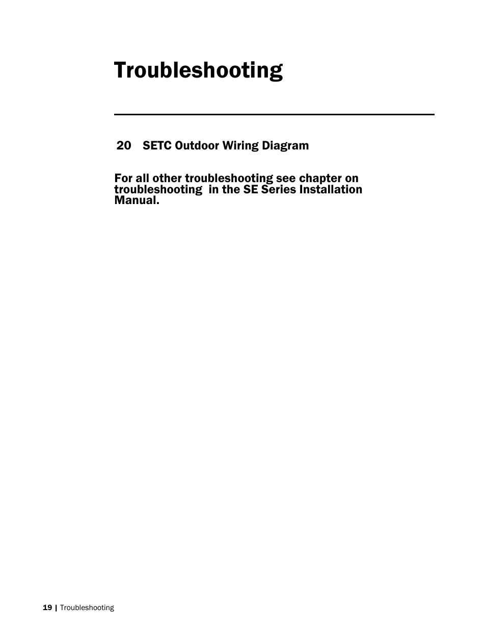 Troubleshooting | Nortec SETC Outdoor User Manual | Page 22 / 32