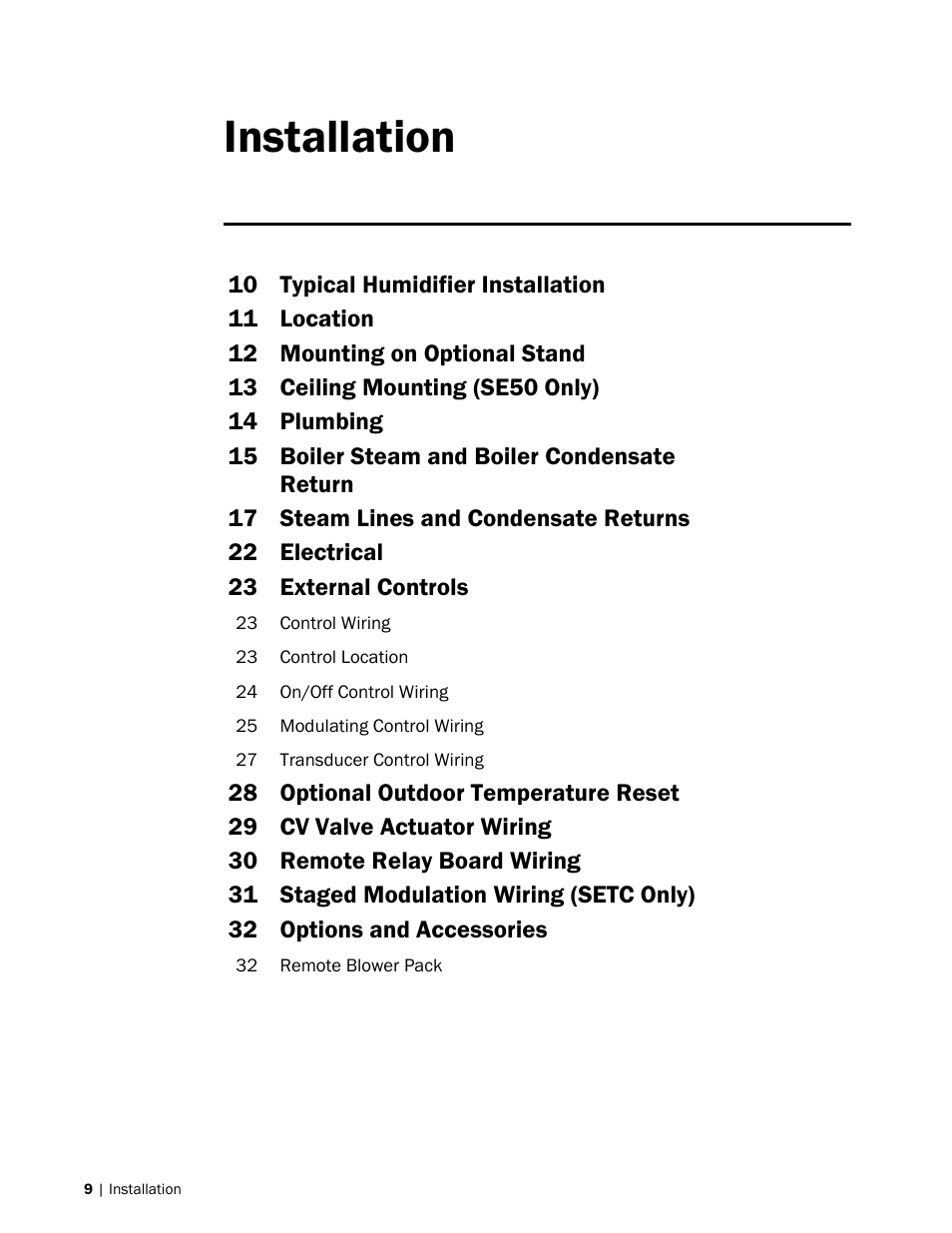 Installation | Nortec SE Series User Manual | Page 12 / 100