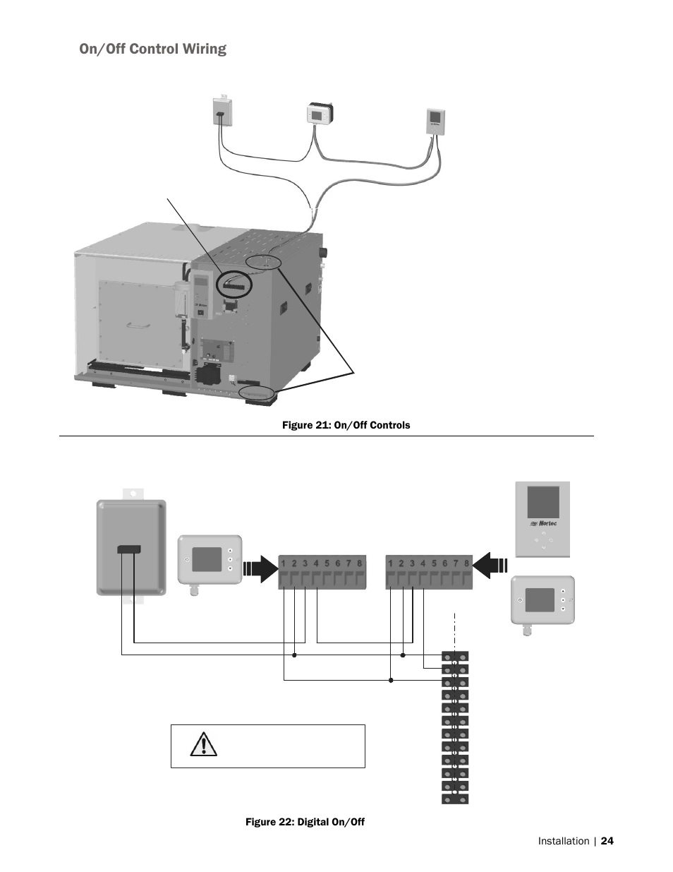 24 on/off control wiring, On/off control wiring, Co m n /o | Humidistat | Nortec SE Series User Manual | Page 27 / 100