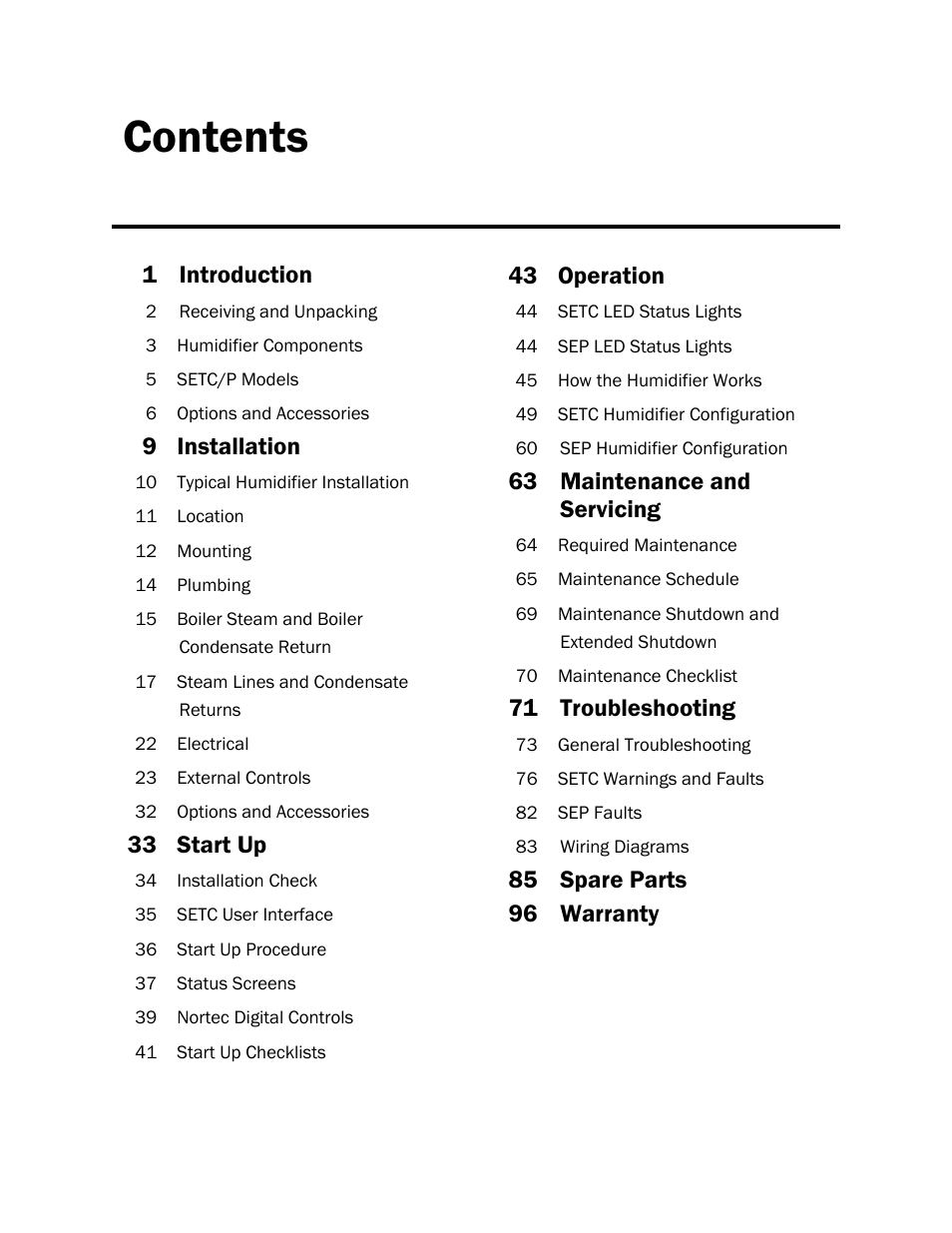 Nortec SE Series User Manual | Page 3 / 100