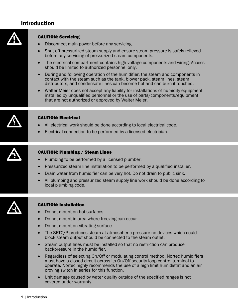 Introduction | Nortec SE Series User Manual | Page 4 / 100