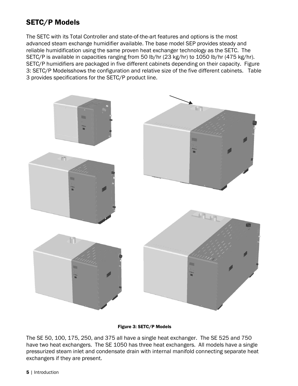 5 setc/p models, Setc/p models | Nortec SE Series User Manual | Page 8 / 100