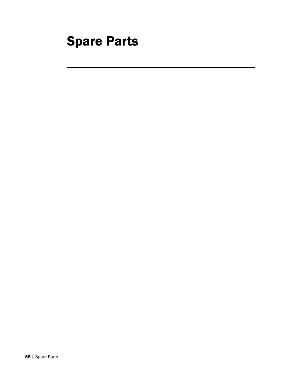 Spare parts | Nortec SE Series User Manual | Page 88 / 100