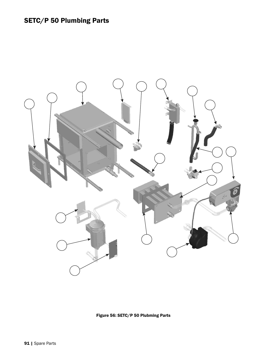 Setc/p 50 plumbing parts | Nortec SE Series User Manual | Page 94 / 100