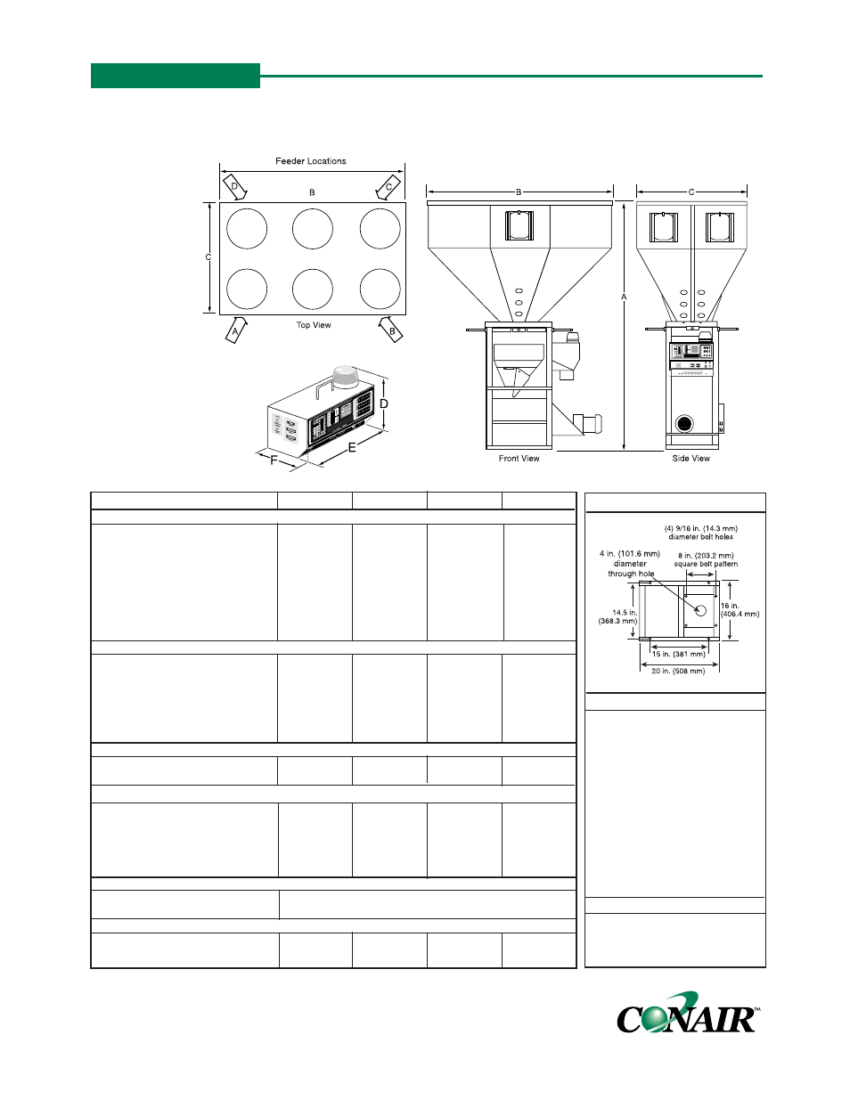 Specifications, Appendix b | Conair WSB User Manual | Page 109 / 118