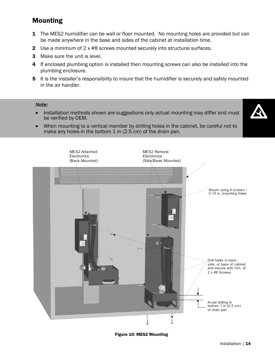Mounting | Nortec MES2 User Manual | Page 17 / 54