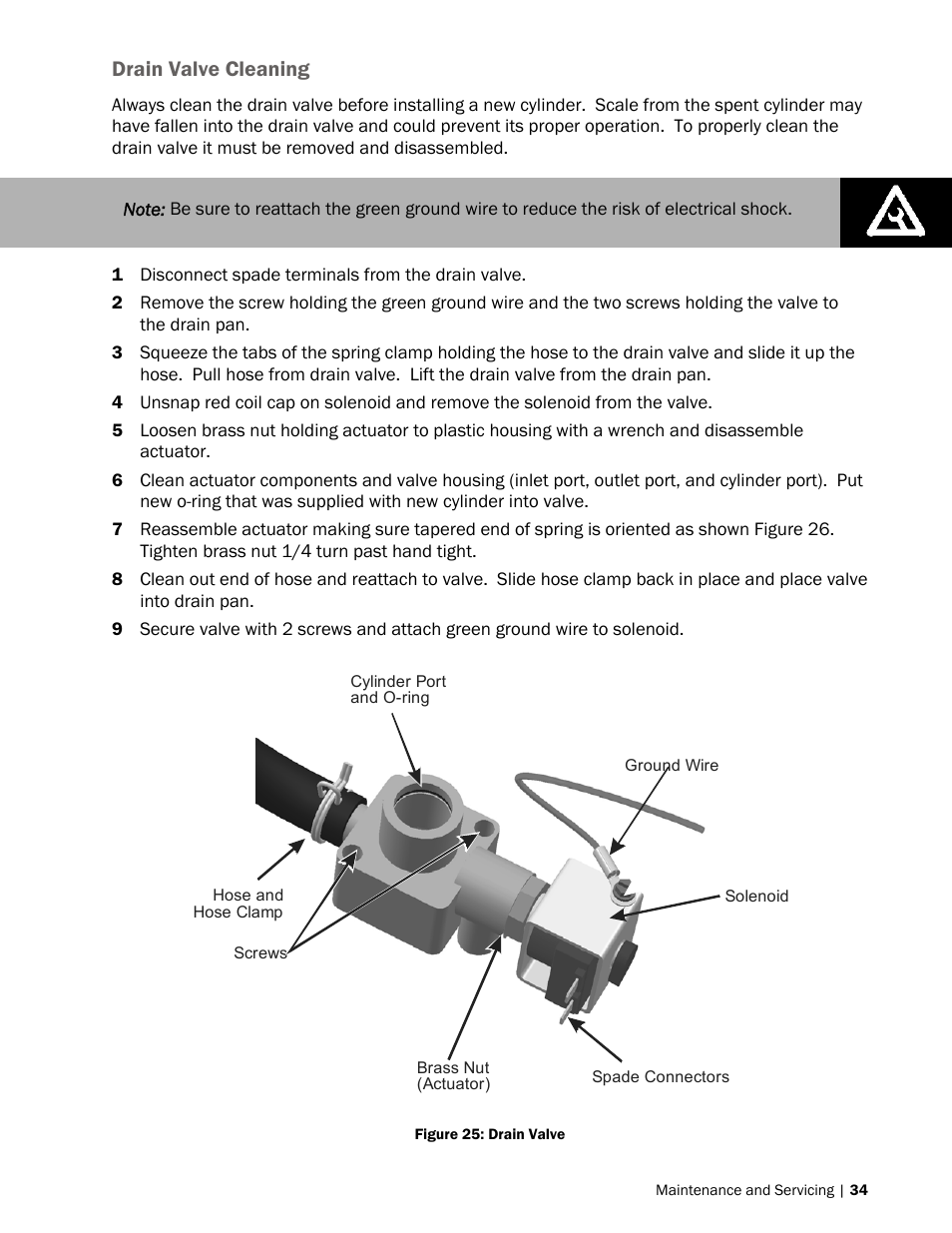 Drain valve cleaning | Nortec MES2 User Manual | Page 37 / 54