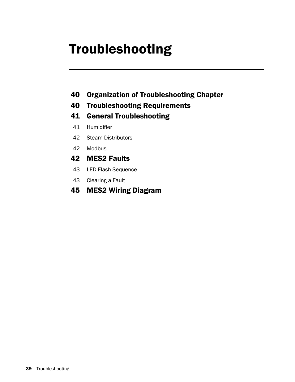 Troubleshooting | Nortec MES2 User Manual | Page 42 / 54