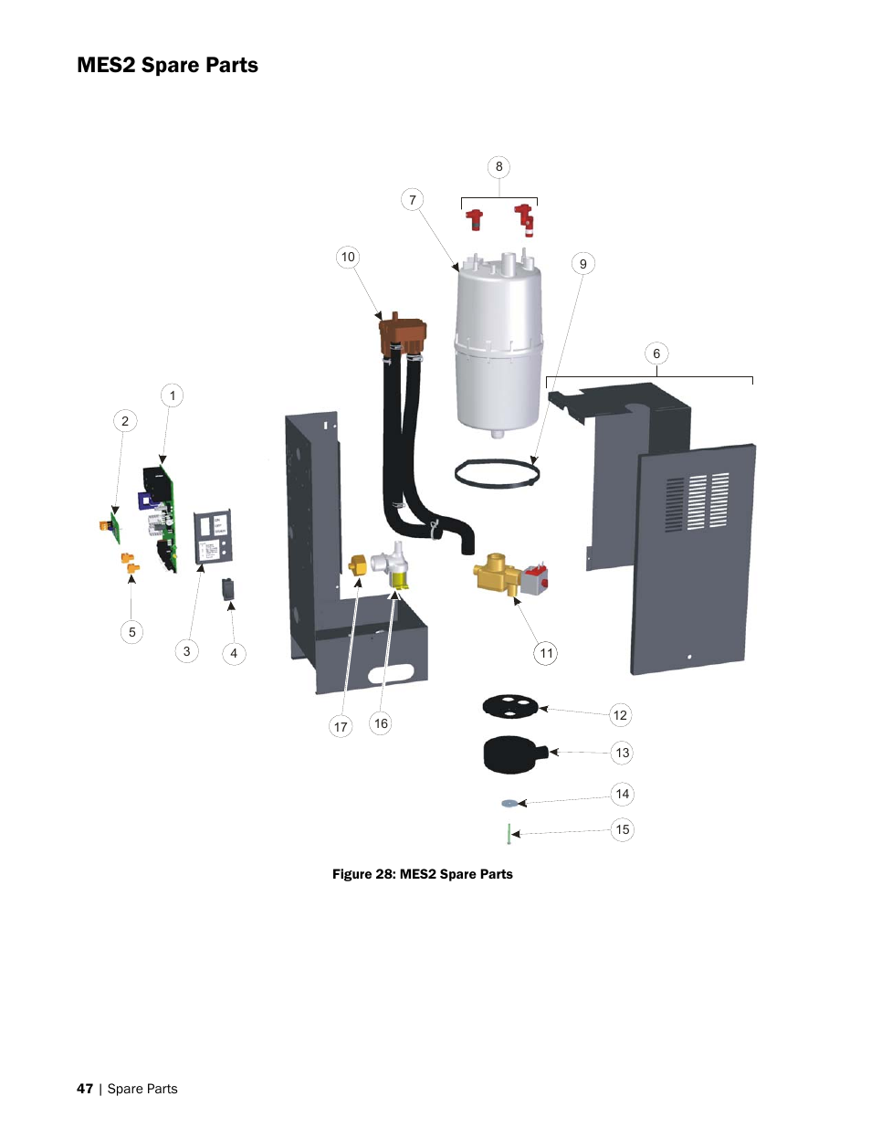 Mes2 spare parts | Nortec MES2 User Manual | Page 50 / 54