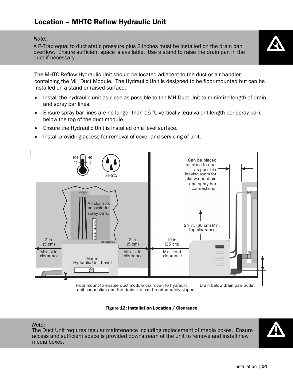 Location – mhtc reflow hydraulic unit | Nortec MH Series User Manual | Page 17 / 94