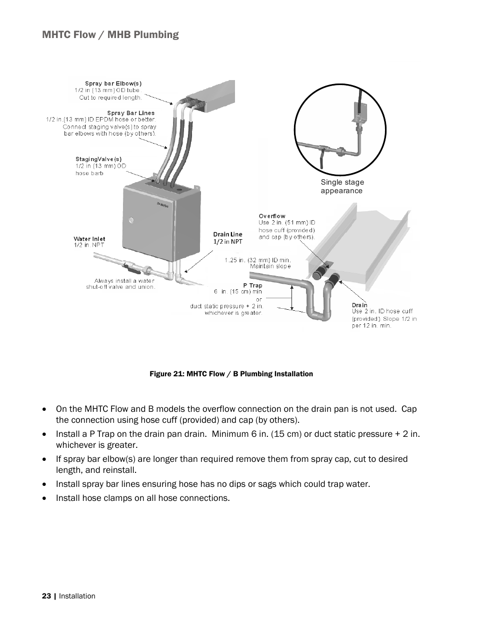 Mhtc flow / mhb plumbing | Nortec MH Series User Manual | Page 26 / 94