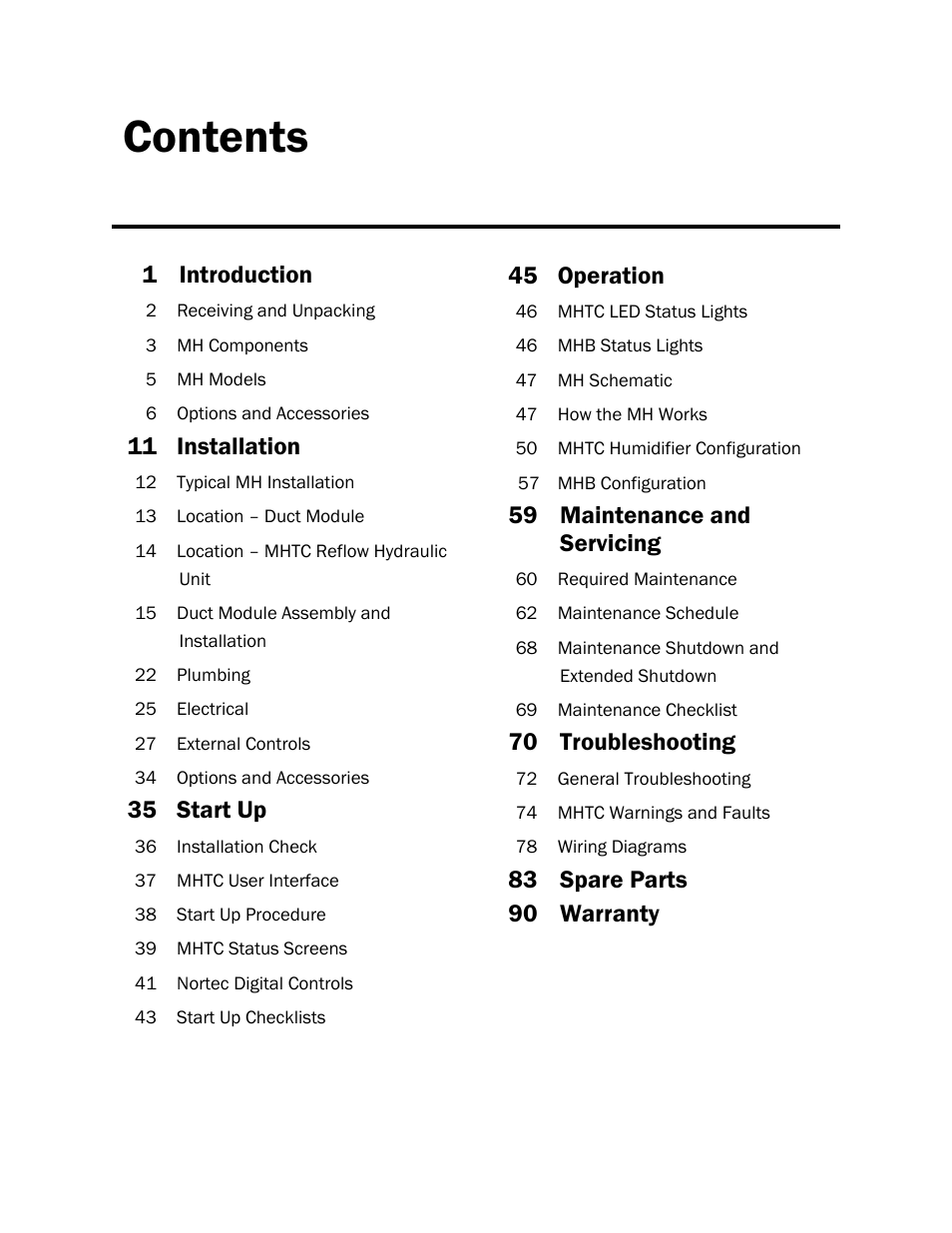 Nortec MH Series User Manual | Page 3 / 94